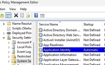 Run Application Identity service via GPO