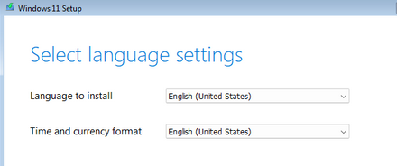 select language settings