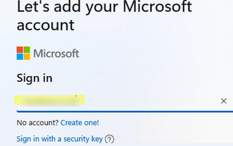 Sign-in MSAccount during Installing Windows 11