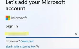 Sign-in MSAccount during Installing Windows 11