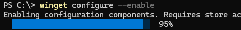 winget configure enable DSC
