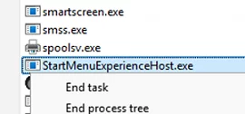 StartMenuExperienceHost.exe process used to show Start Menu on Windows 11