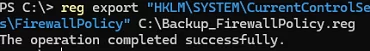 backup registry cmd