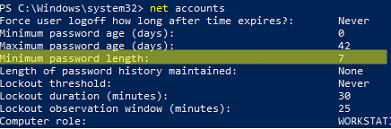 net accounts: check minimum pass length