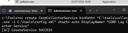 sc create Windows service from cmd
