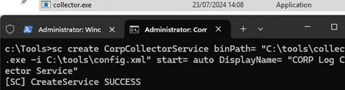sc create Windows service from cmd
