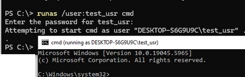 using runas user with no password