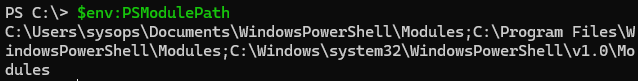 $env:PSModulePath in Windows PowerShell 5.1