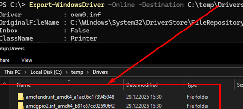 PowerShell cmdlet Export-WindowsDriver