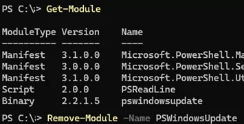 Remove-Module - unload specific powershell module from a session