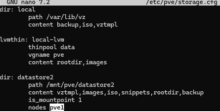 Update hostnames in /etc/pve/storage.cfg