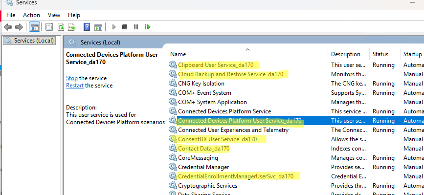 Per-User Services in Windows
