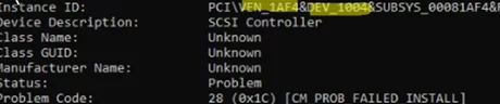 pnputil /enum-devices - list unknown devices in WinPE