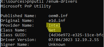 pnputil /enum-drivers