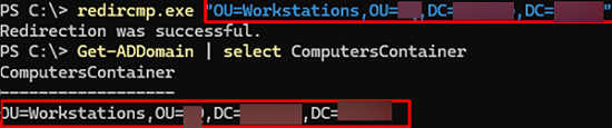 redircmp - redirect default computer location in Active Directory