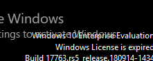 Watermark: Windows Evaluation License is expired