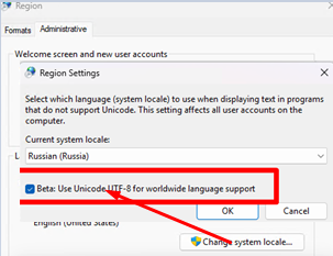 Beta: Use Unicode UTF-8 for worldwide language support