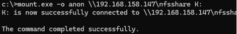 mount.exe -o anon nfs share