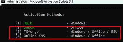 Office activation scripts