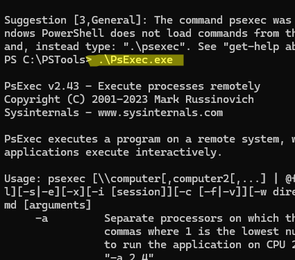 run program from current dir in powershell
