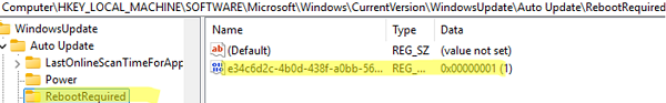 Check for RebootRequired registry key