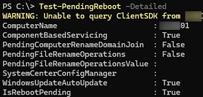 Test-PendingReboot Detailed status