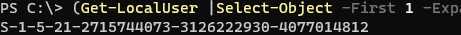 Extract machine SID using PowerShell