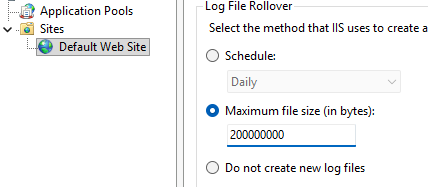 IIS log file