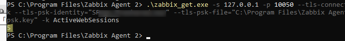 zabbix_get.exe - command to manually get metric value from Zabbix
