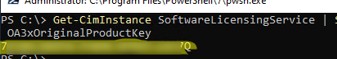 Get-CimInstance - extract OA3xOriginalProductKey from the firmware