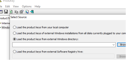 Product Key Scanner from NirSoft