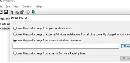 Product Key Scanner from NirSoft
