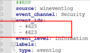 CrowdSec RDP bruteforce detection settings in acquis.yaml