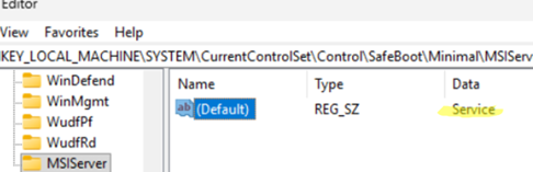 Enable Windows Installer in Safe Mode