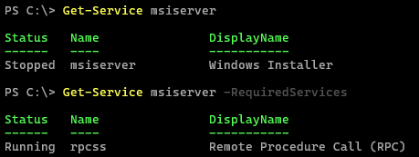 Get-Service msiserver