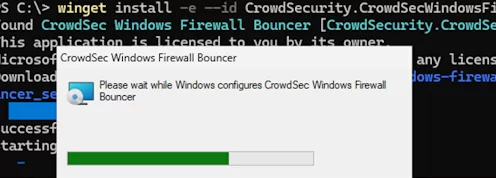 Instal CrowdSec Windows FirewallBouncer