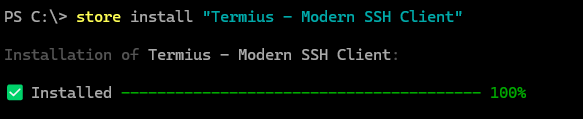 install app using store CLI