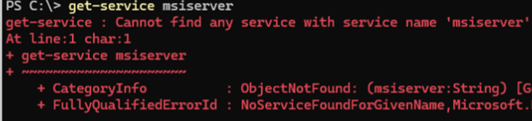 Missing Windows Installer service