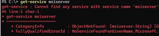Missing Windows Installer service