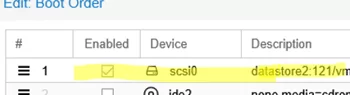 Boot Windows VM from scsi device