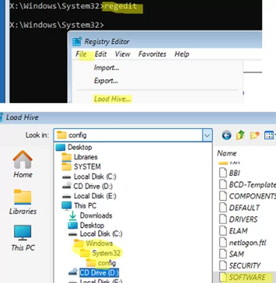 load local registry hive