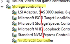 Loading the VirtIO SCSI Block driver