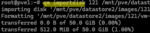 qm importdisk - import external disk image into Proxmox VM