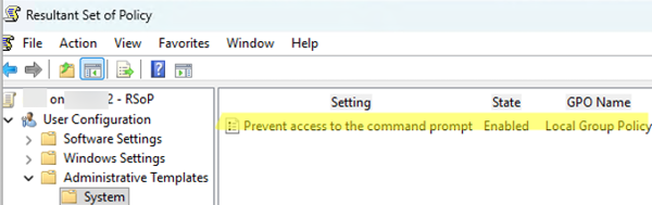 cmd is disabled via GPO
