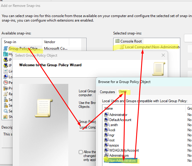 Local GPO can disable CMD for certain groups of non-admin users