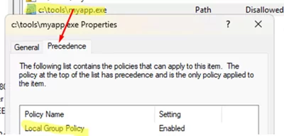 SRP rule is configured in Local Group Policy