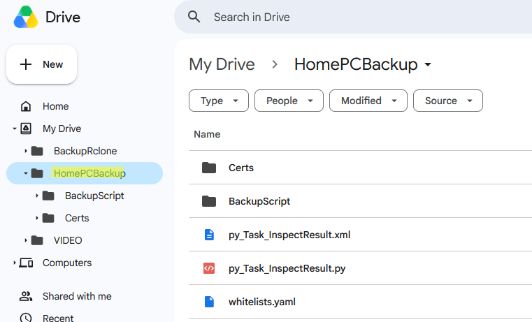 A new folder appeared in Google Drive.