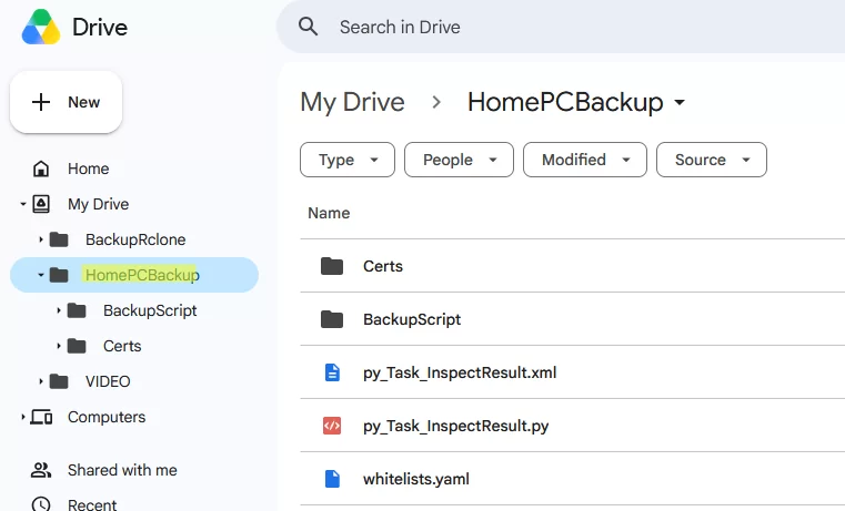 A new folder appeared in Google Drive.
