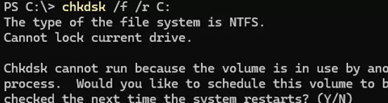 chkdsk system drive