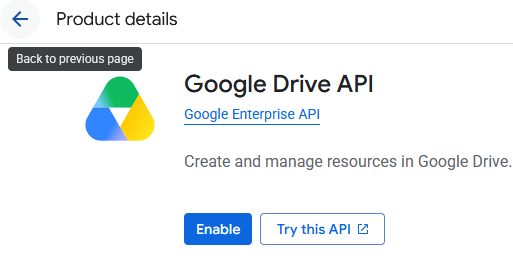 Enable the Google Drive API